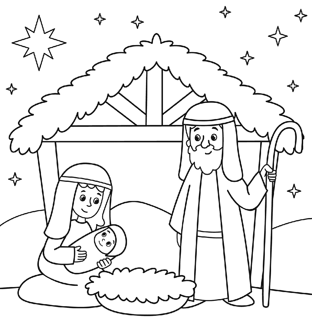 karácsonyi betlehemes nyomtatás