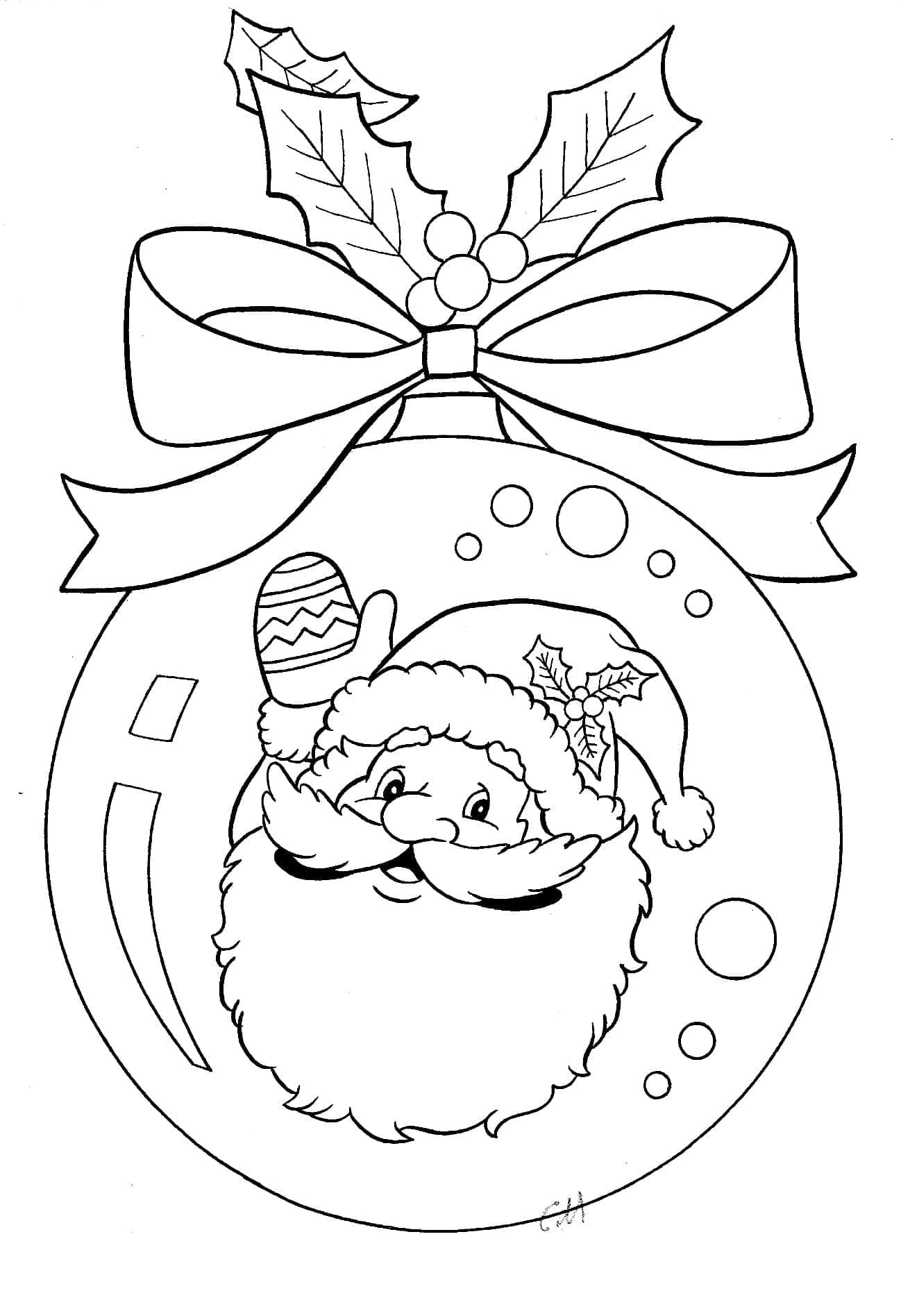 Karácsonyi dísz Mikulás arccal