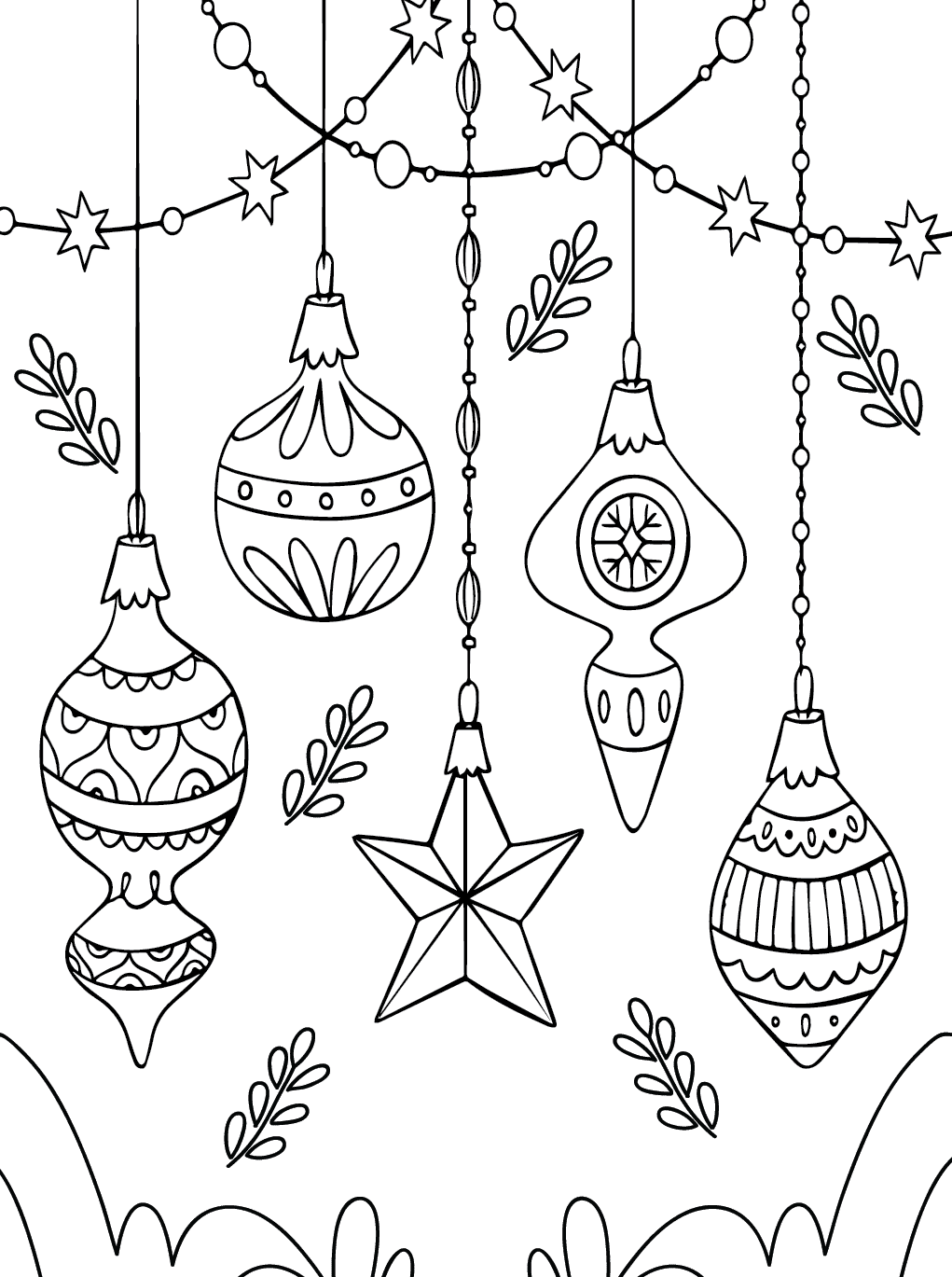 Karácsonyi díszek nyomtatásra