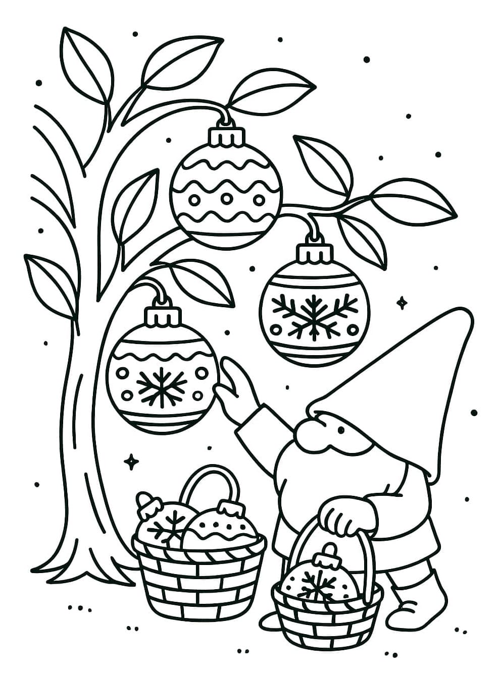 Karácsonyi díszek vázlatrajza