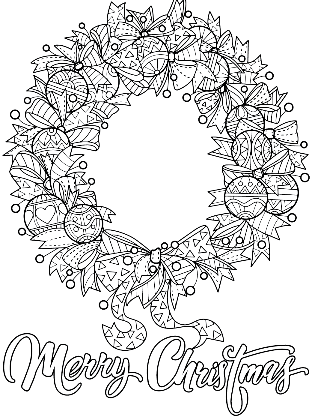 Karácsonyi koszorú nyomtatásra