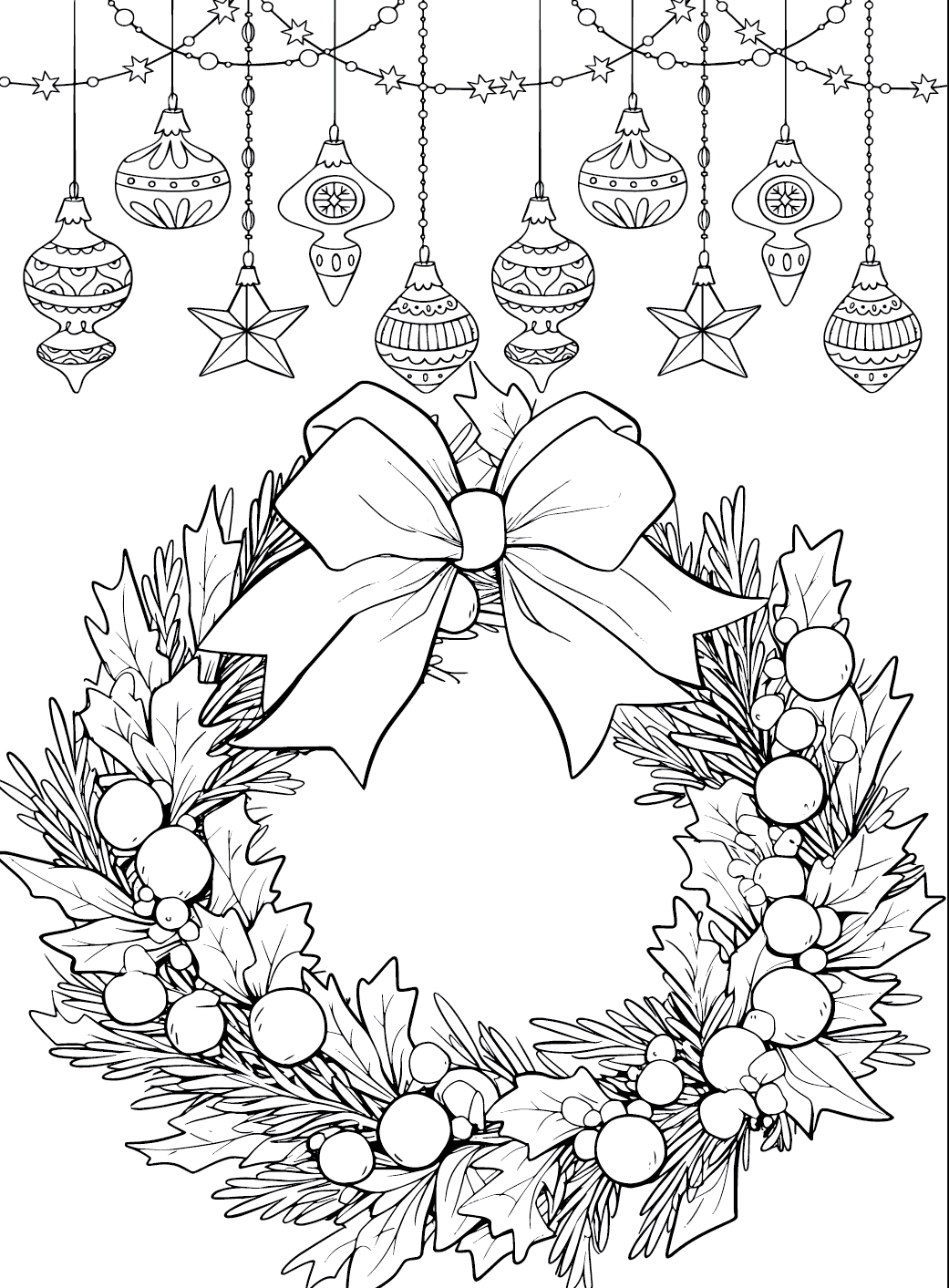 Karácsonyi koszorú rajzolása