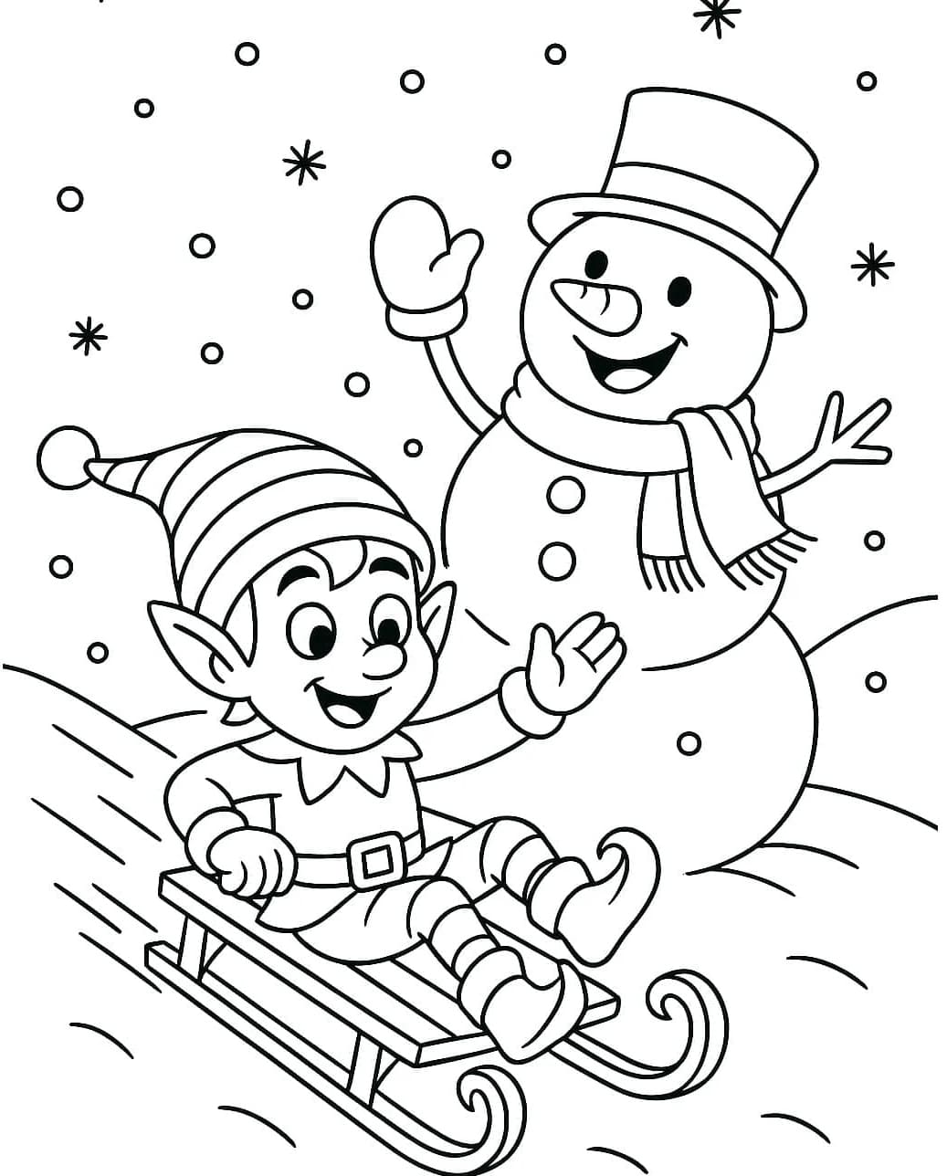 Karácsonyi manó és hóember