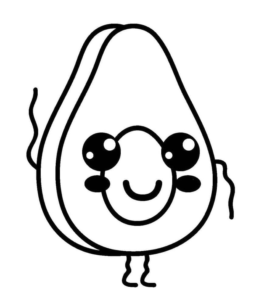 Kawaii avokádó