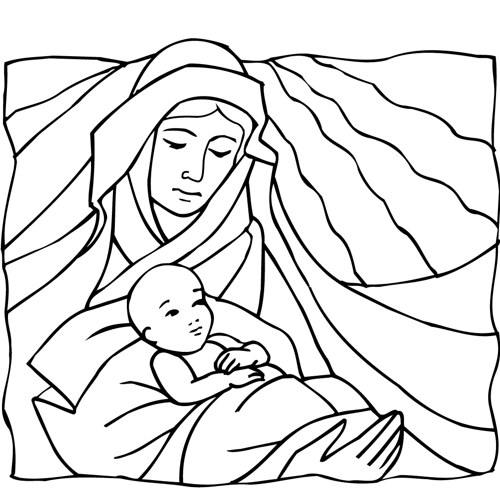 Mária tartja baba Jézust