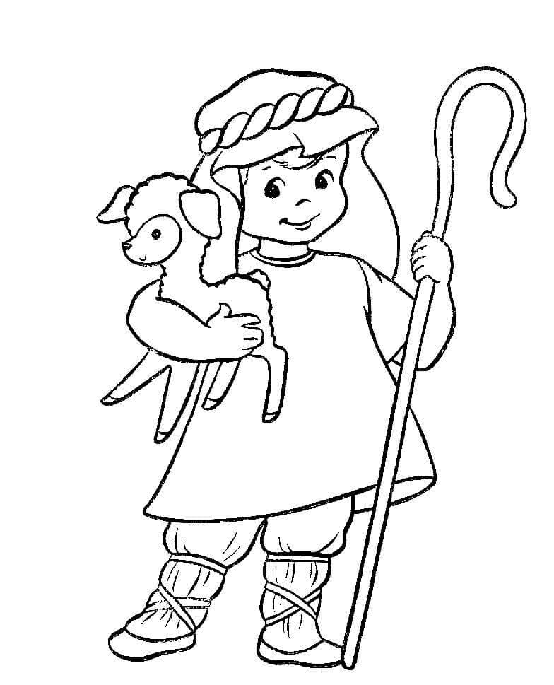 Pásztor báránnyal a kezében