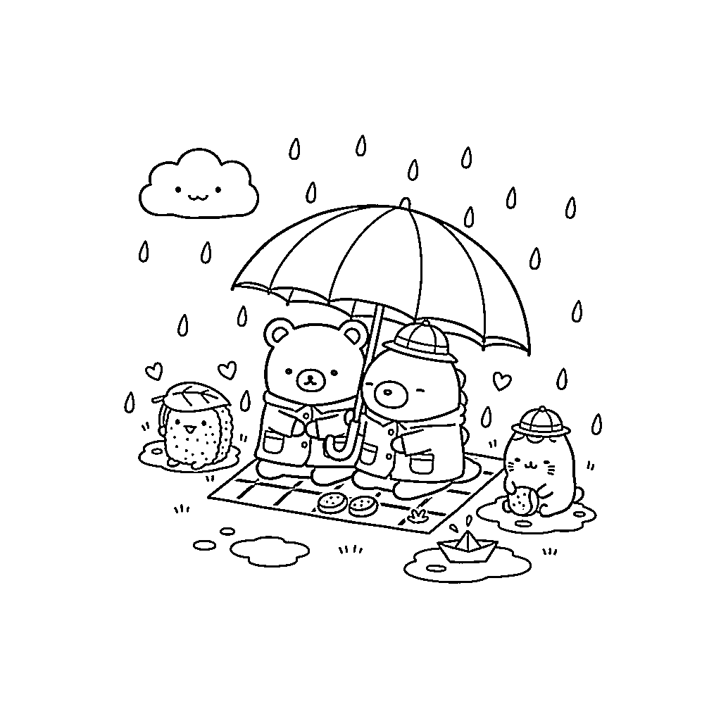 Sumikko Gurashi esőben