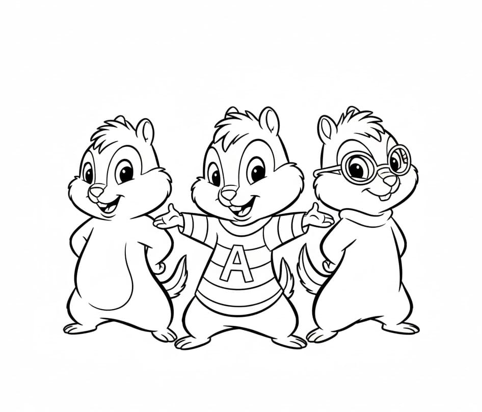 Alvin és a mókusok színező