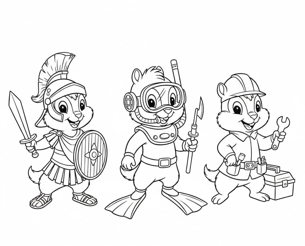 Alvin és a mókusok rajza