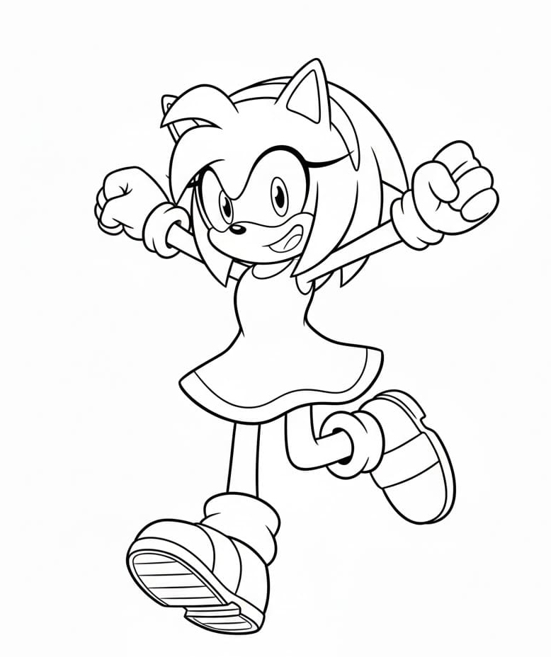 Amy Rose gyorsan fut