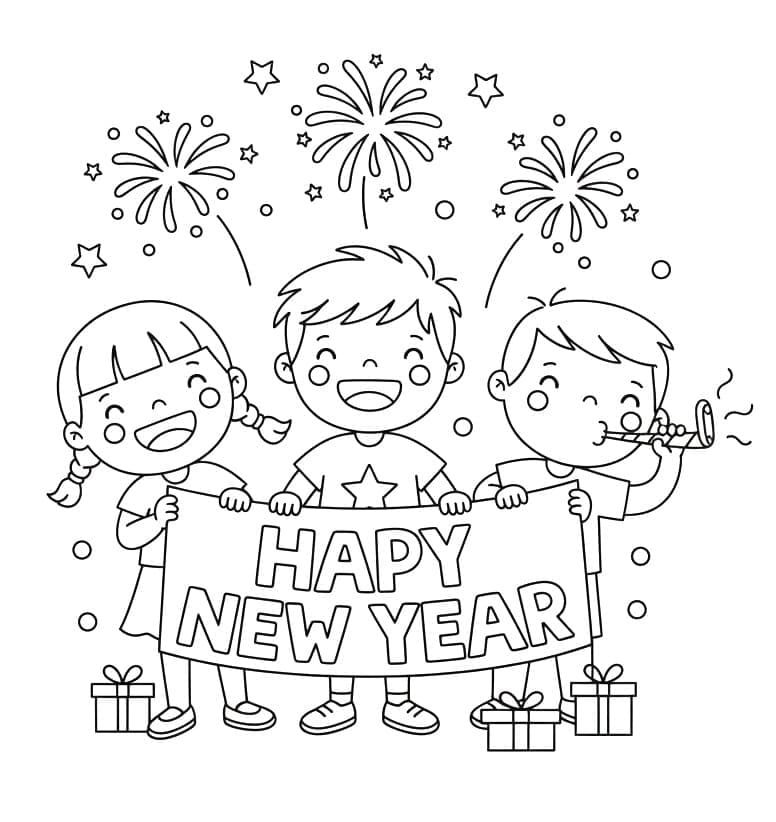 Aranyos gyerekek boldog új évet