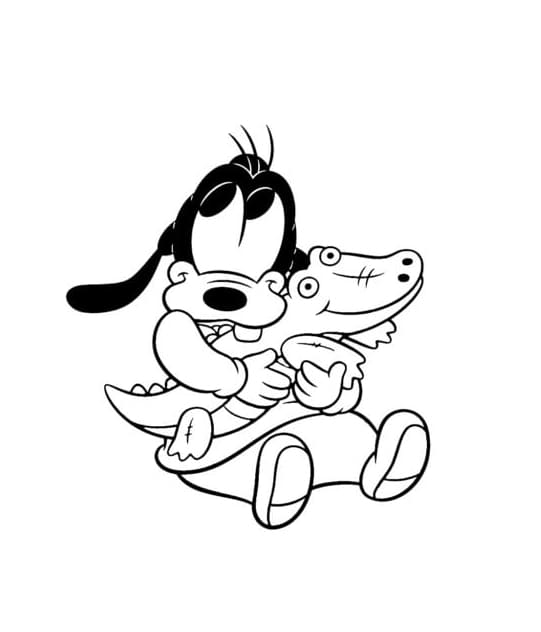 Baba Goofy dinoszaurusz játékkal