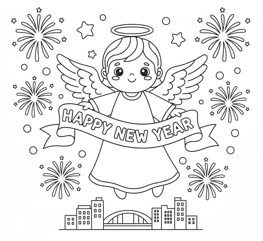 Boldog új évet angyal