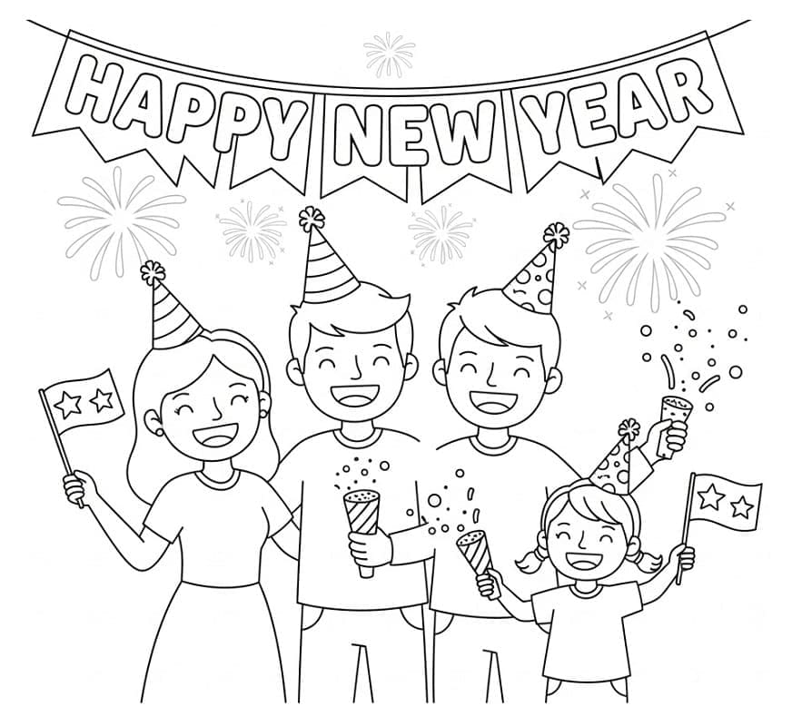 Boldog új évet család