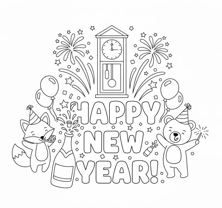 Boldog új évet ingyenes nyomtatás