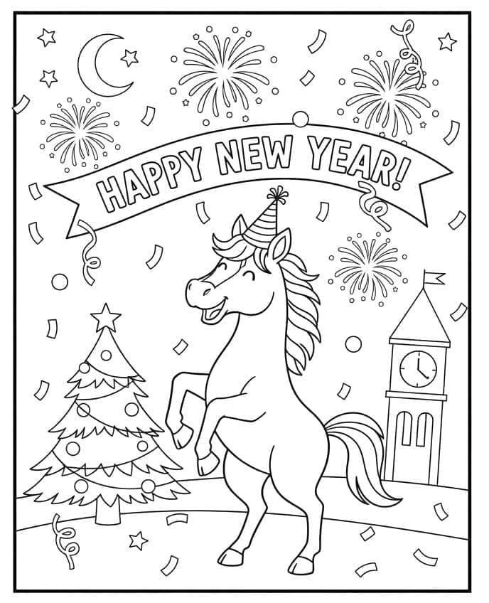 Boldog új évet ló