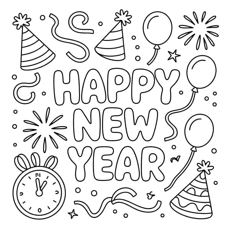 Boldog új évet rajzoló ingyenes