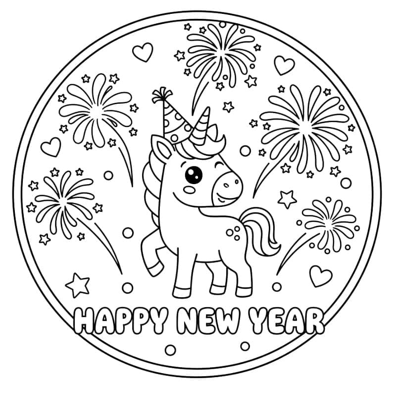 Boldog új évet unikornis