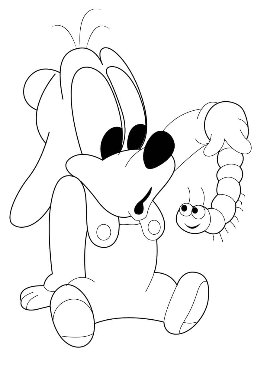 Goofy baba és egy hernyó