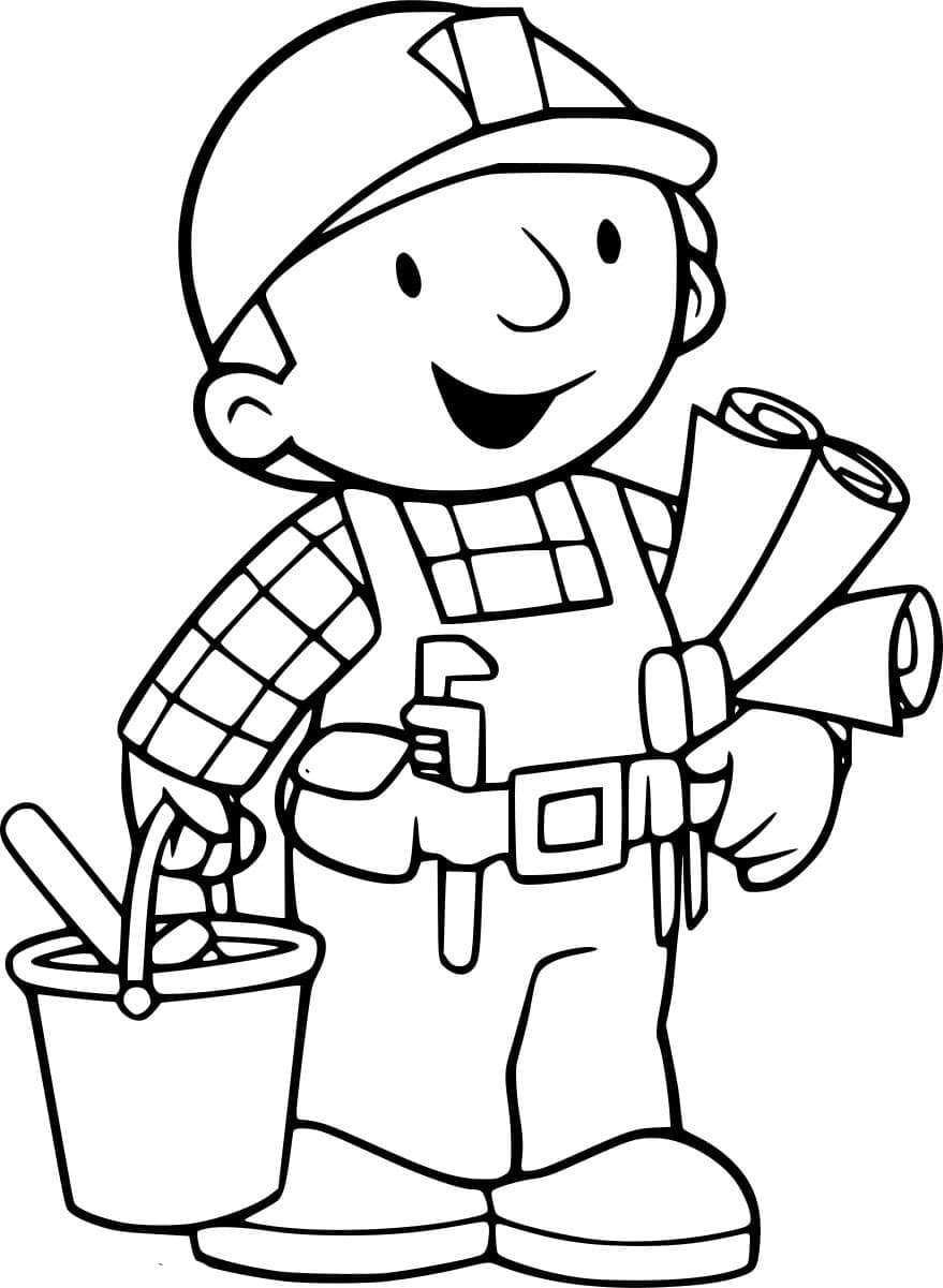 Bob egy festékesvödröt tart a kezében