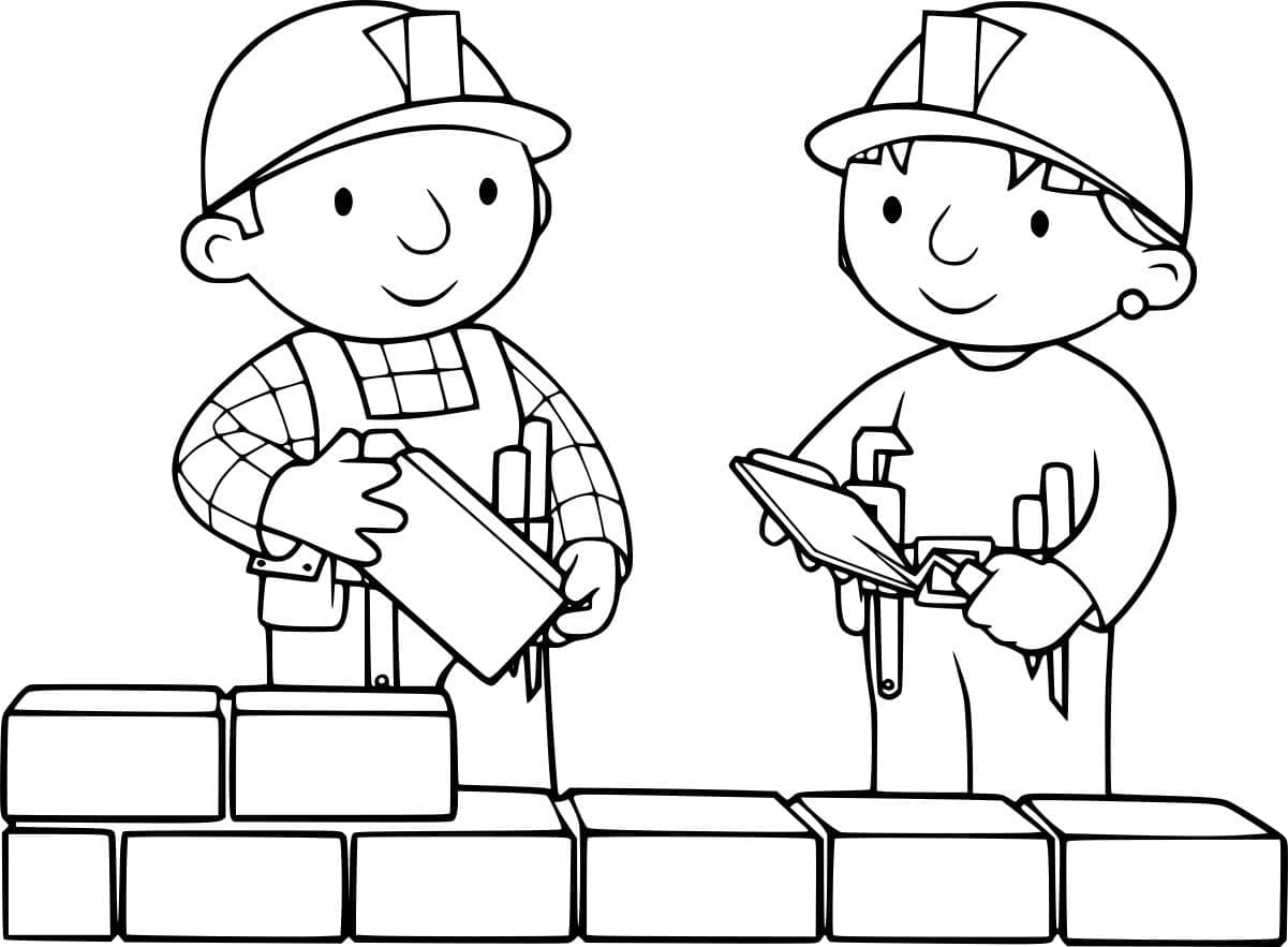 Bob és barátja falat építenek