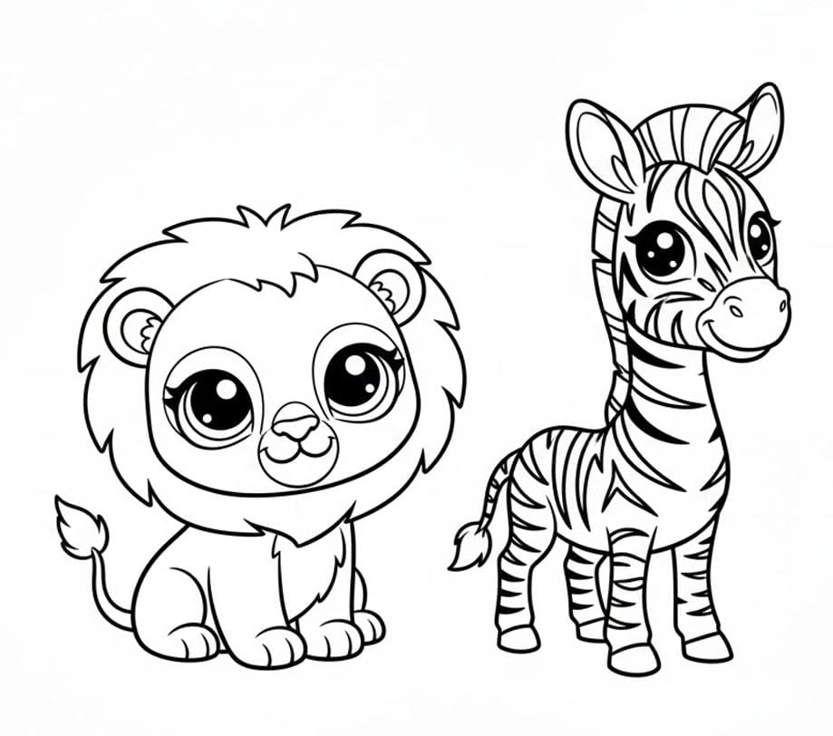 Littlest Pet Shop Oroszlán és Zebra