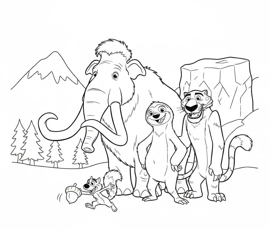 Jégkorszak színezők