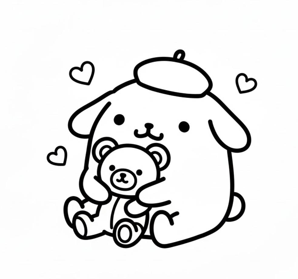 Pompompurin Játékvonattal