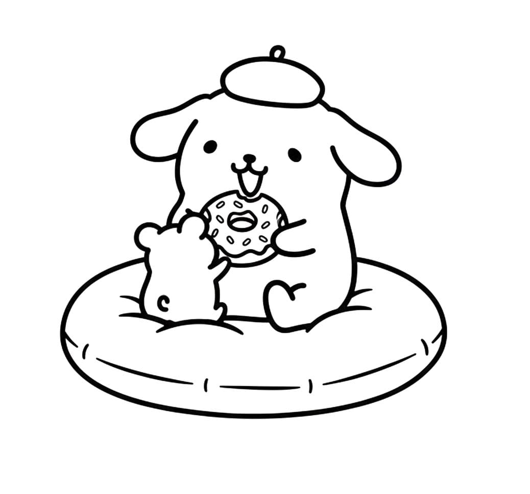 Pompompurin Párnán Ül