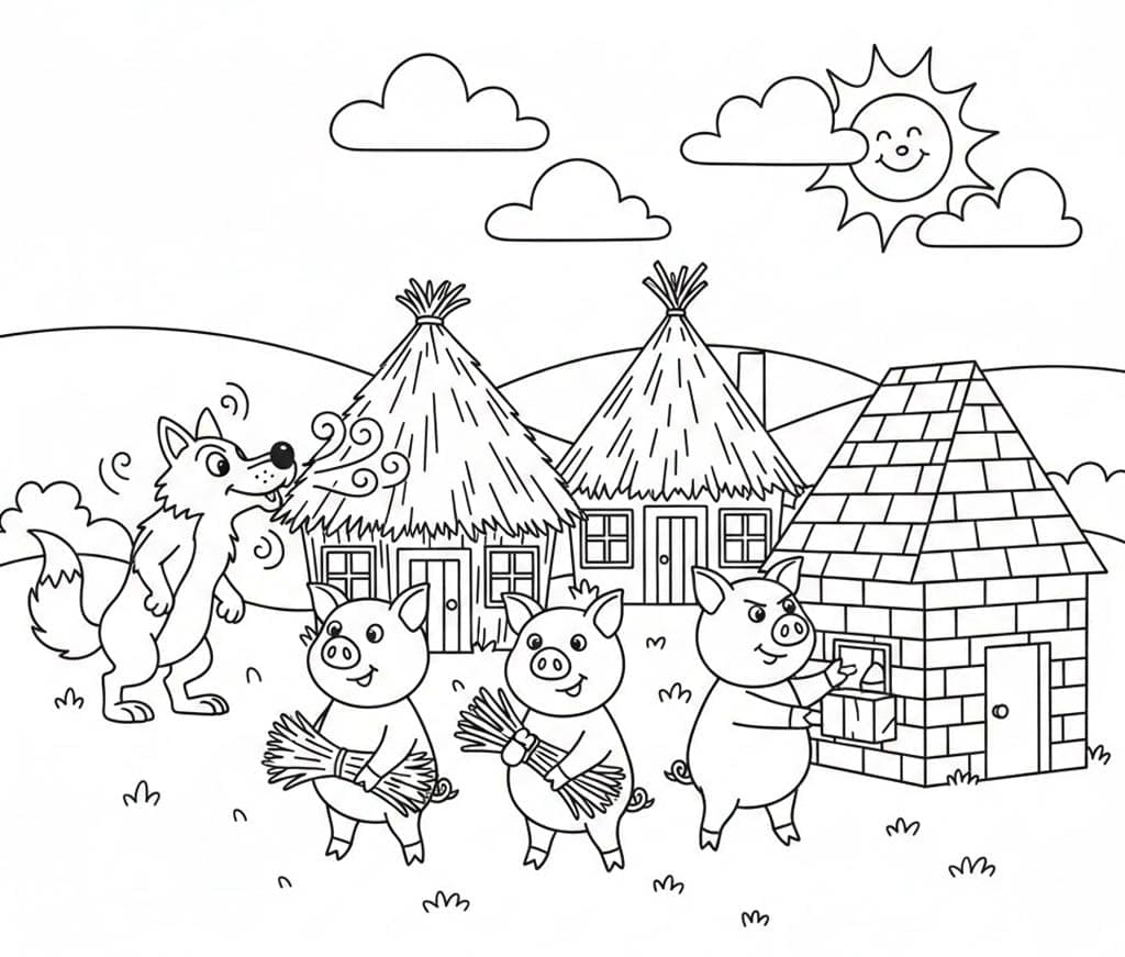 A kismalacok a kertben