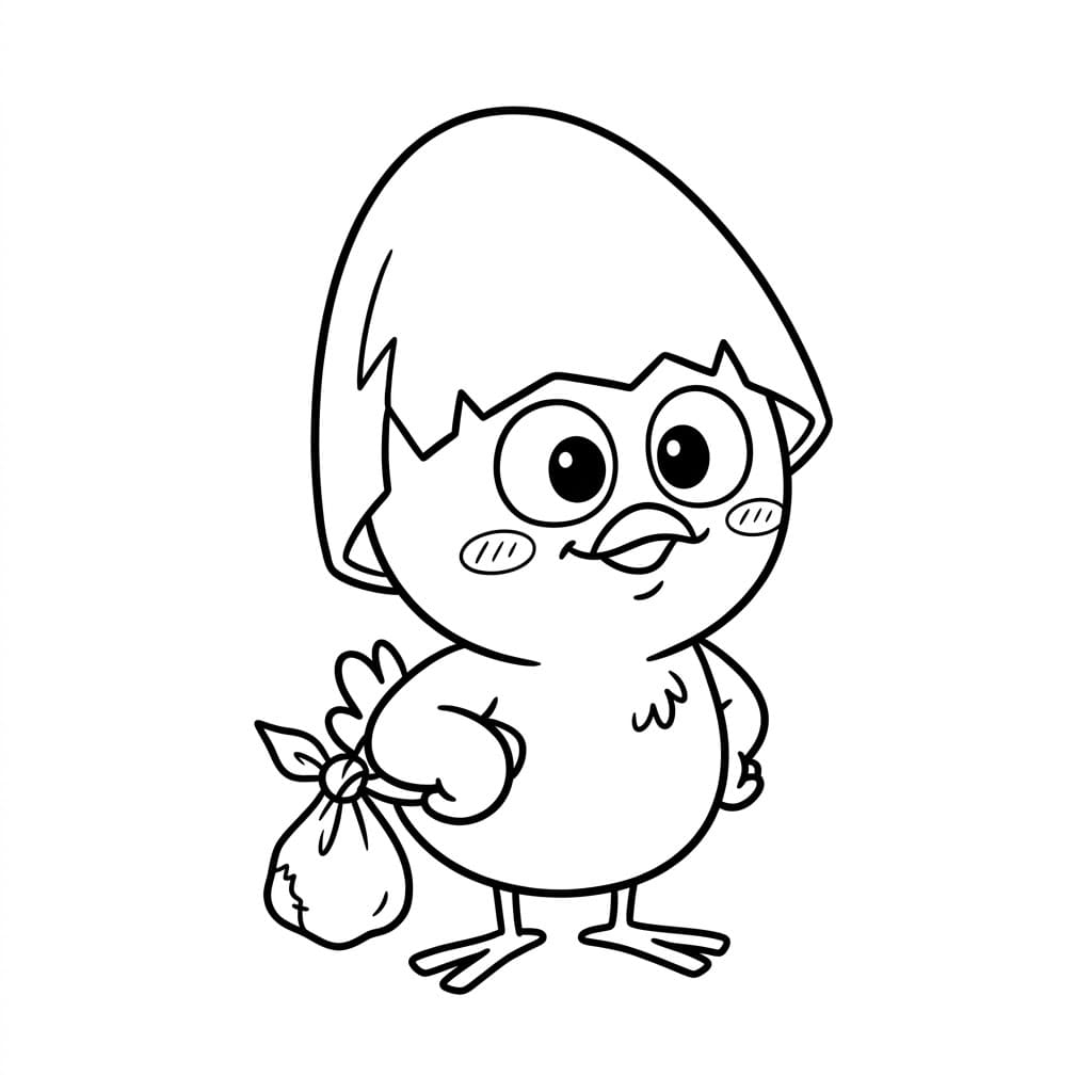 Calimero kis zsákkal