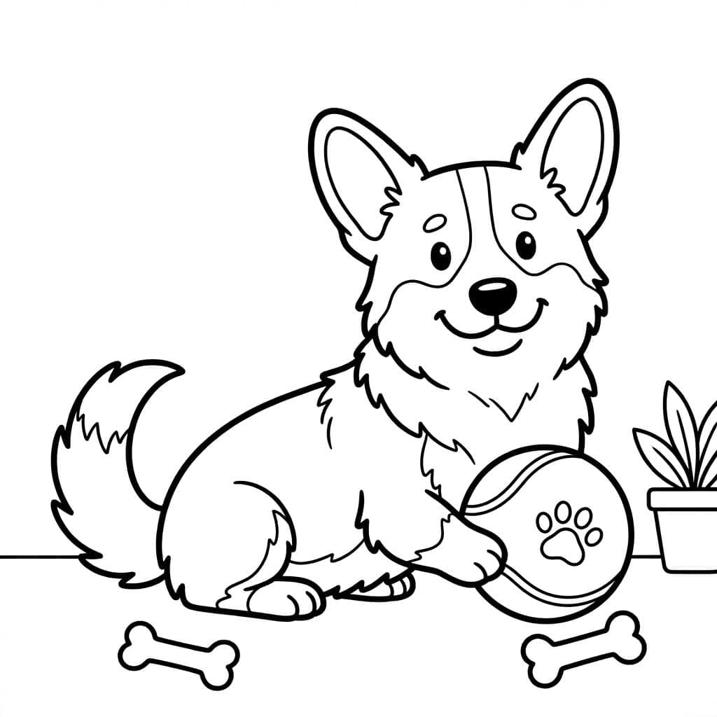 Csinos Corgi játékokkal