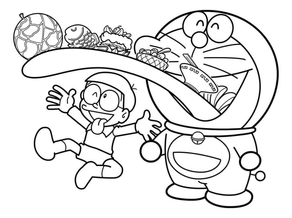 Doraemon és ételek