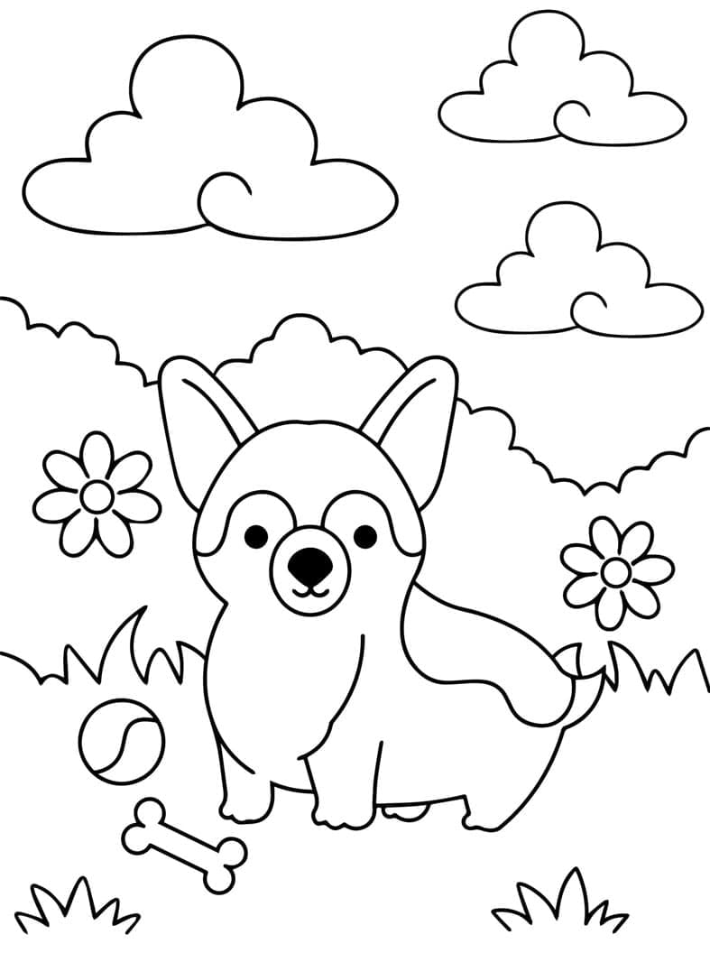 Kis Corgi a játékával