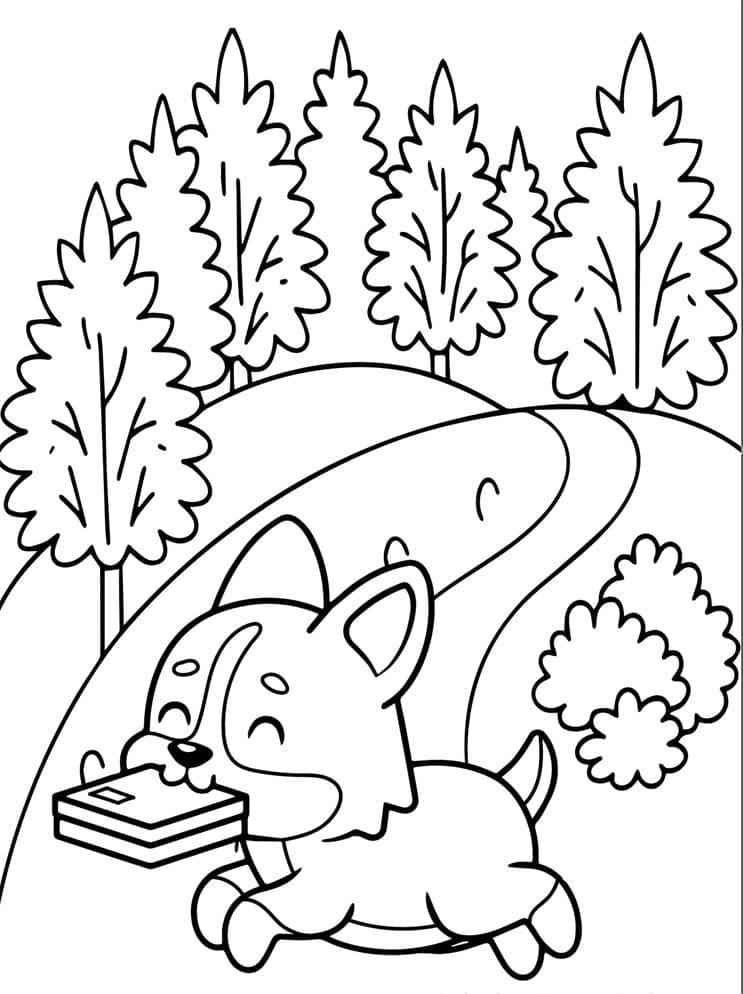 Kis Corgi kutya boldog