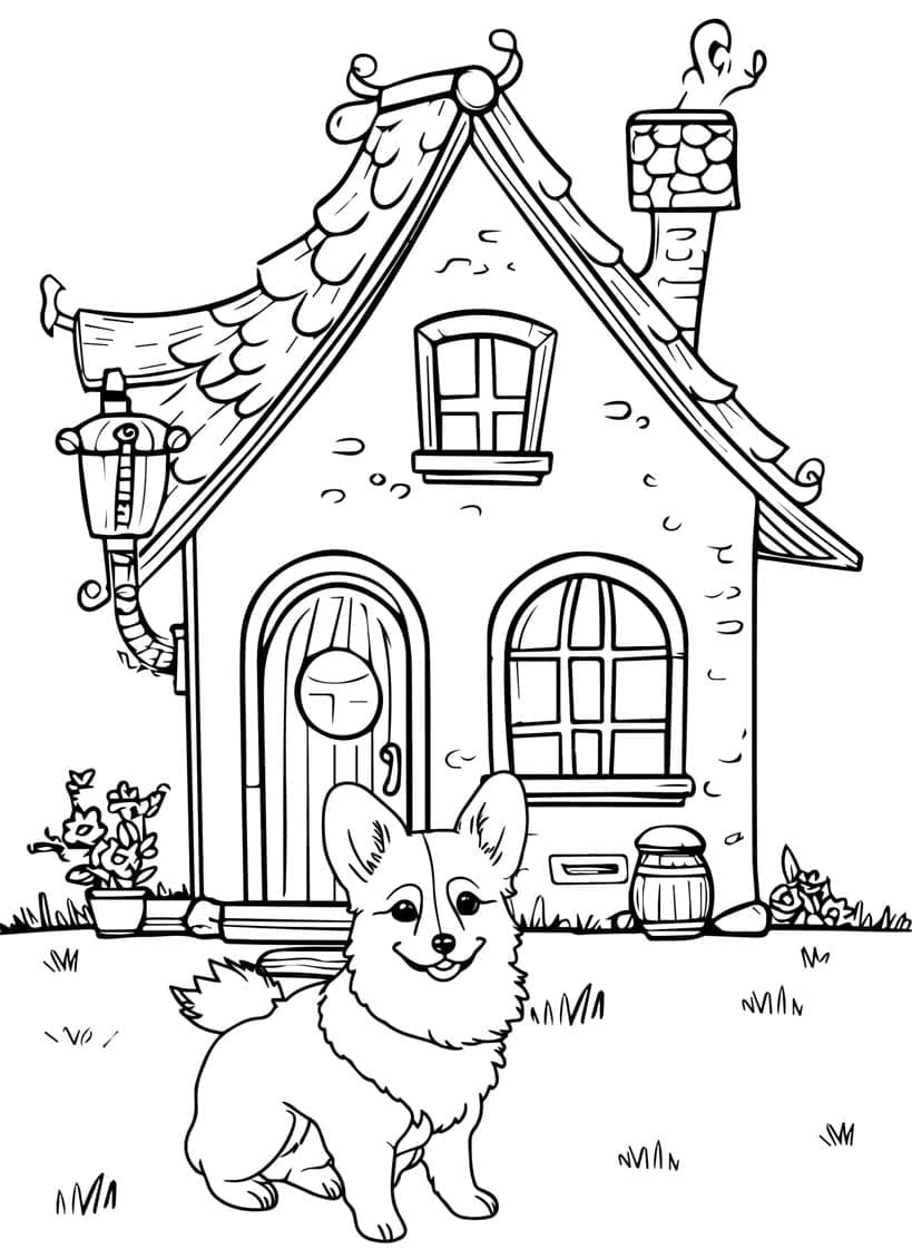 Kis Corgi kutya ül boldogan