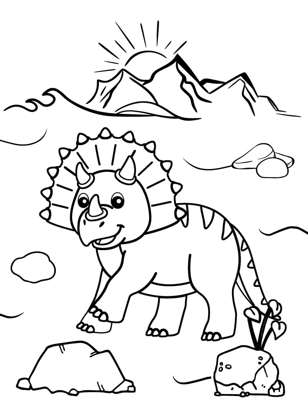 Rajzfilm Triceratops