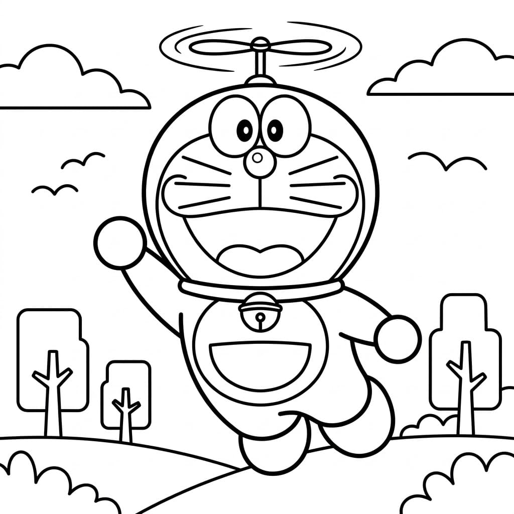 Repülő Doraemon A Felhőkben