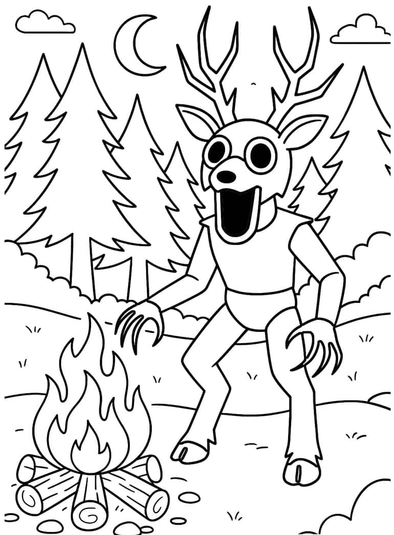 99 éjszaka az erdőben Ijesztő szarvas