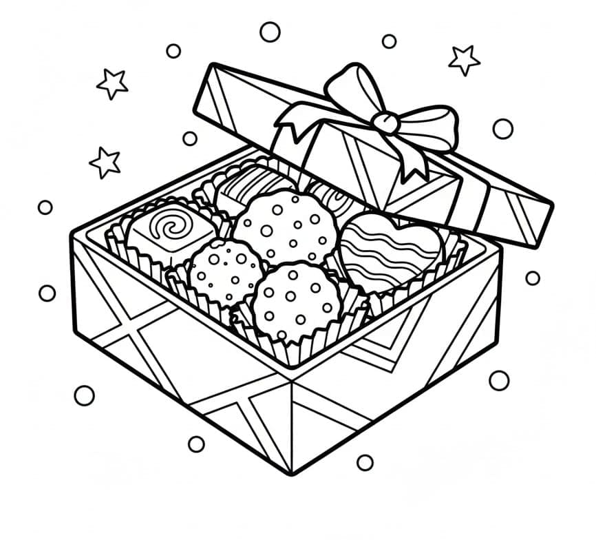 Csokoládé ajándékdobozban