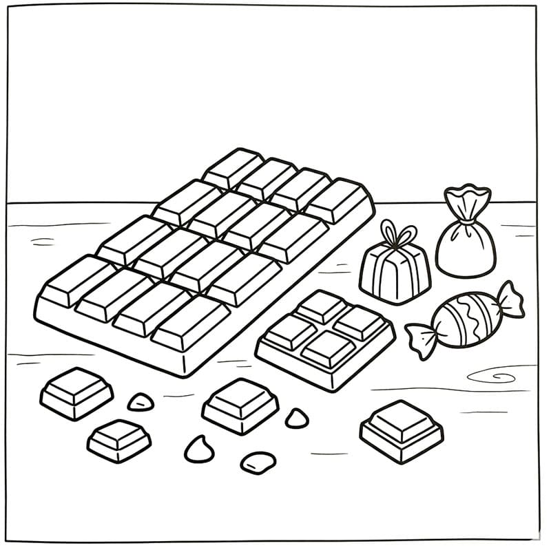 Csokoládé Darabok az Asztalon