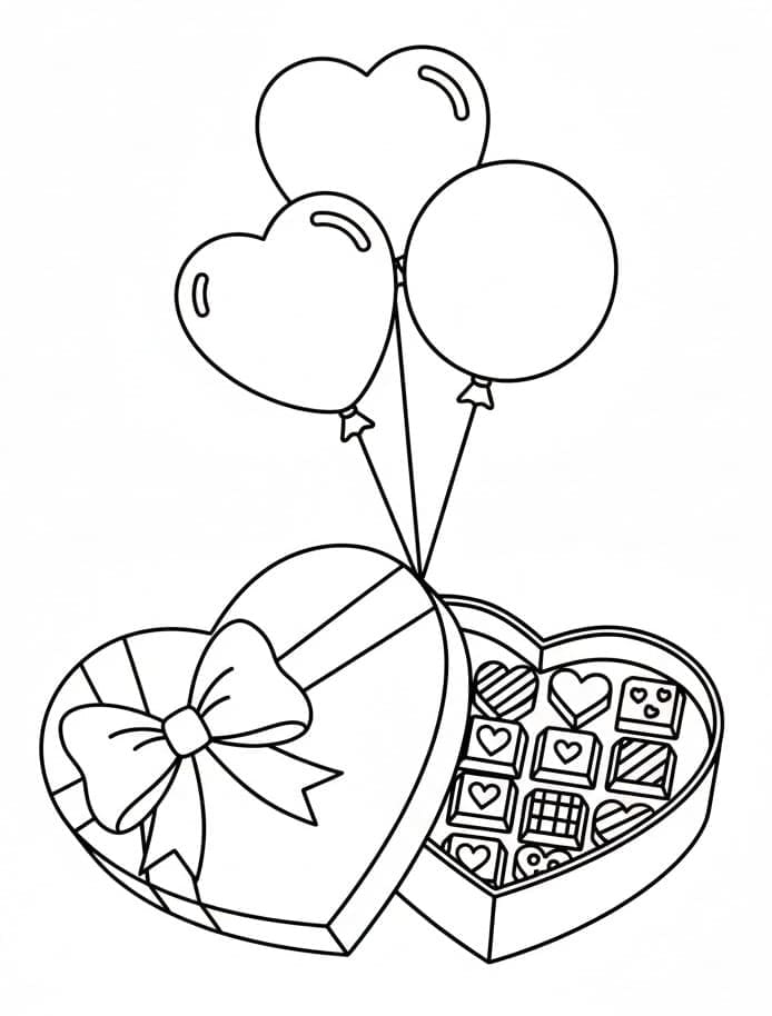 Csokoládé és lufik