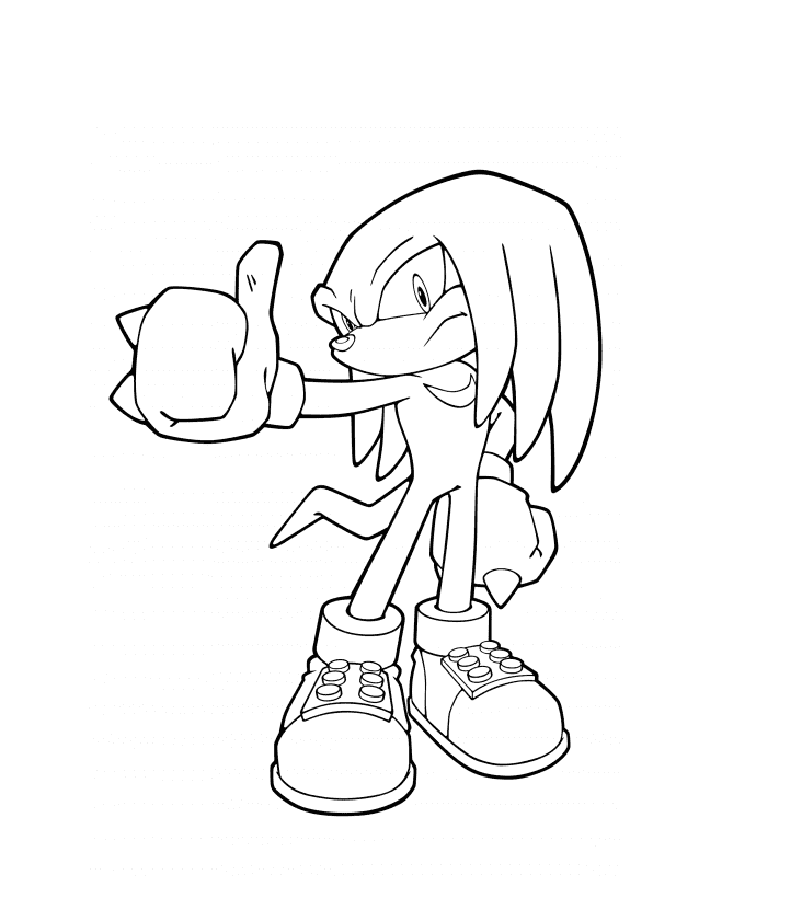 Echidna Knuckles magabiztos