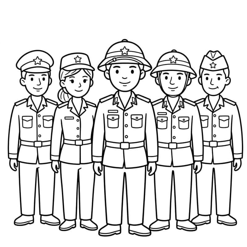 Egyenruhás katonák