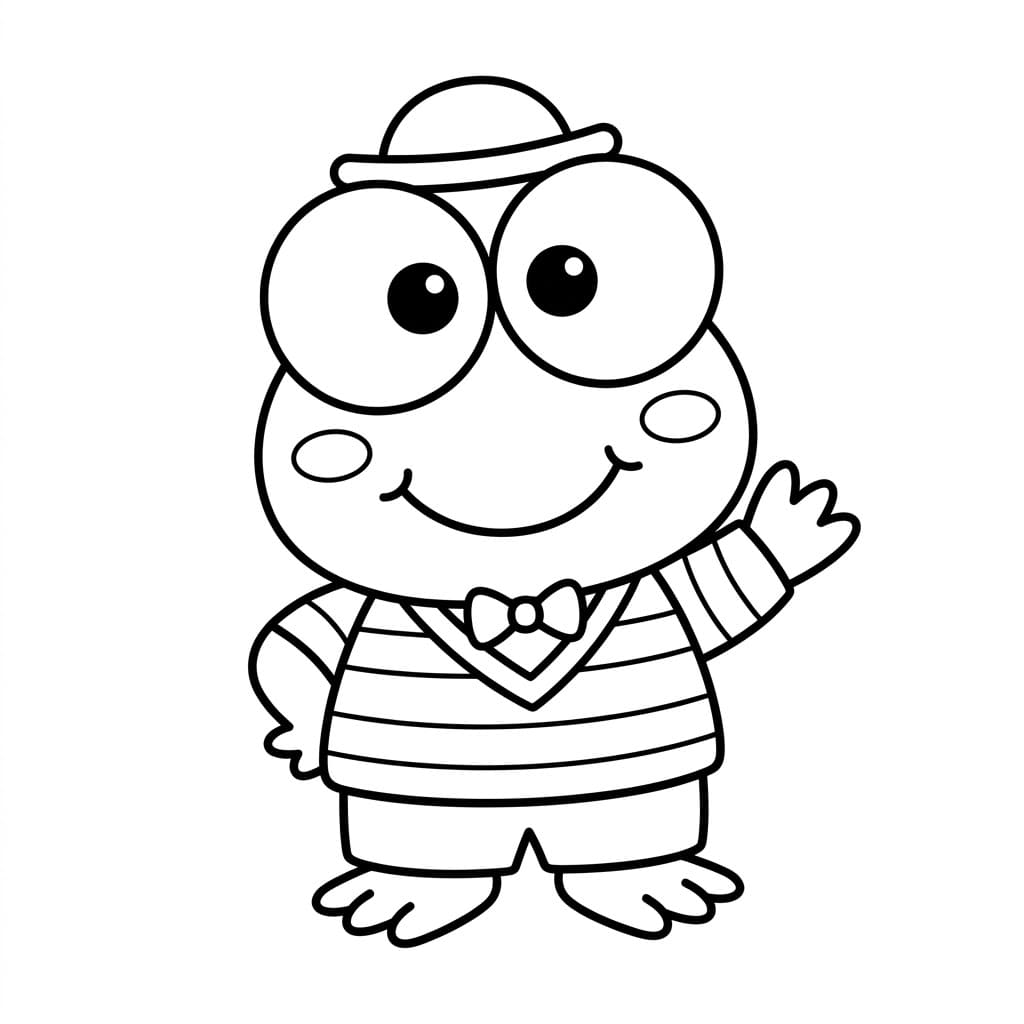 Elegáns Keroppi kalapban