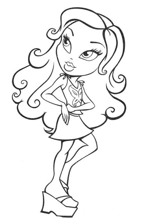 Ingyenesen nyomtatható Bratz baba