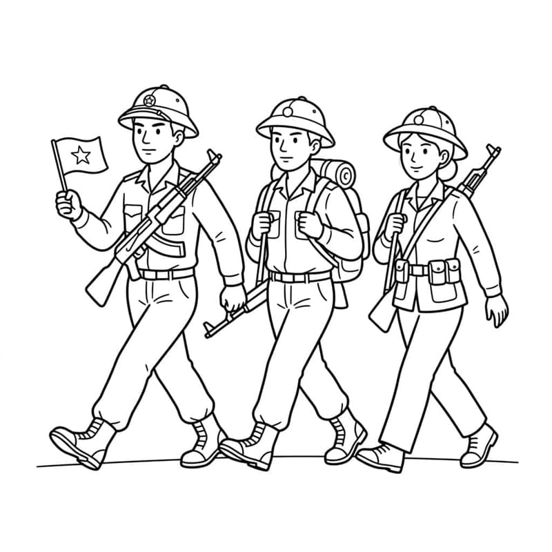 Járőröző katonák