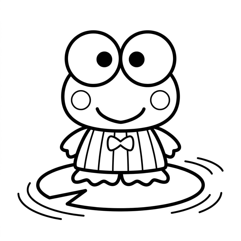 Keroppi a vízben ugrál