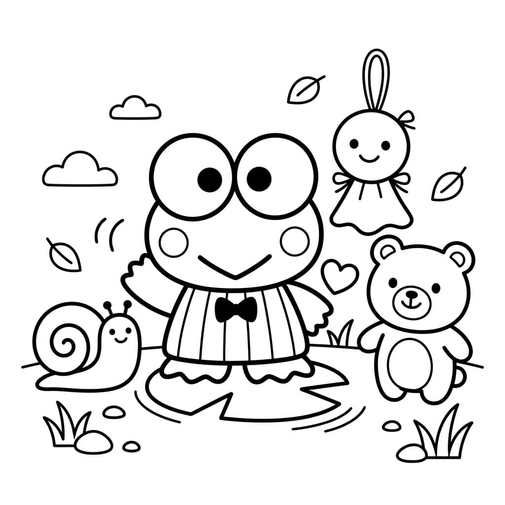 Keroppi állatbarátokkal