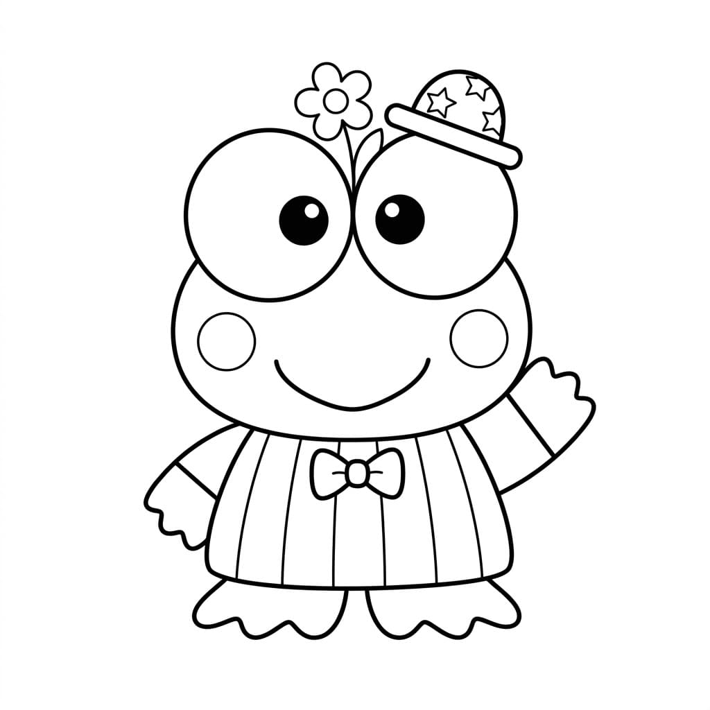 Keroppi kis sapkával